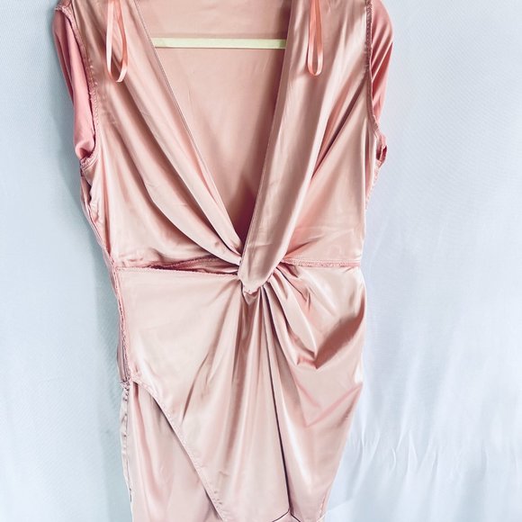 FASHIONNOVA PINK DRESS Long sleeve women's dress Atlas mini dress Party dress - Picture 12 of 13